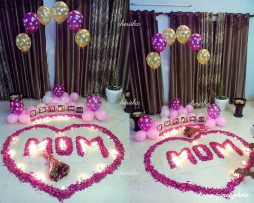 You can also give your mom a midnight surprise by having this beautiful decor.