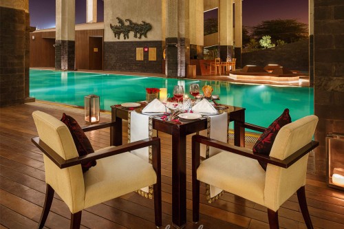 Poolside Dinner by Taj