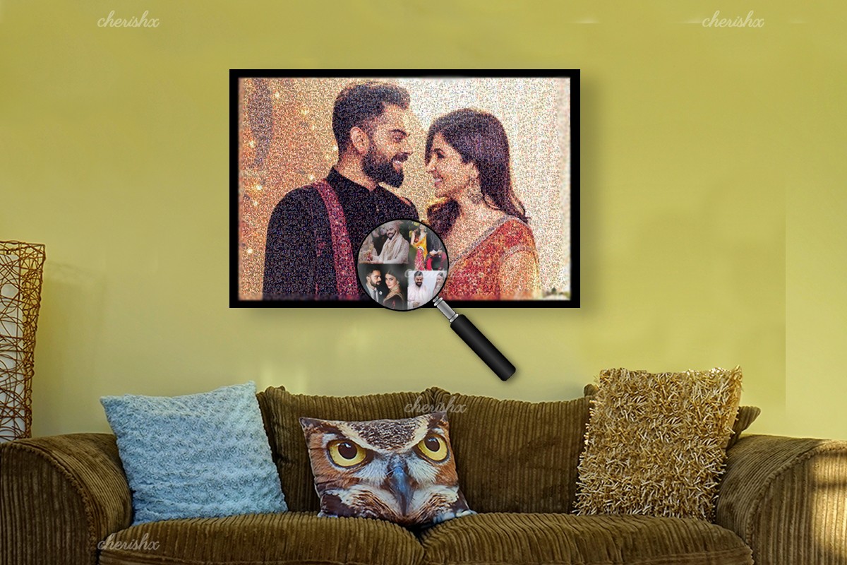 Have a beautiful picture framed of you and your partner just like Anushka Sharma and Virat Kholi in this frame.