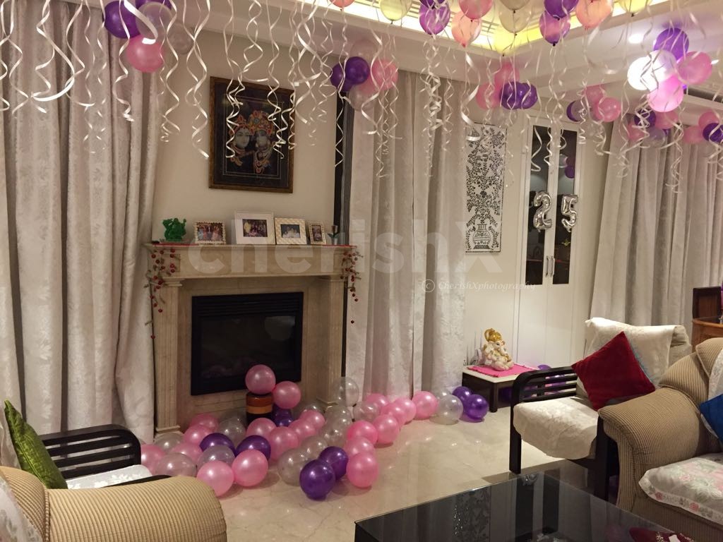 living room birthday decoration
