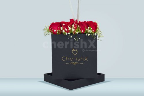 A bucket full of red roses to help you express your love with confidence.