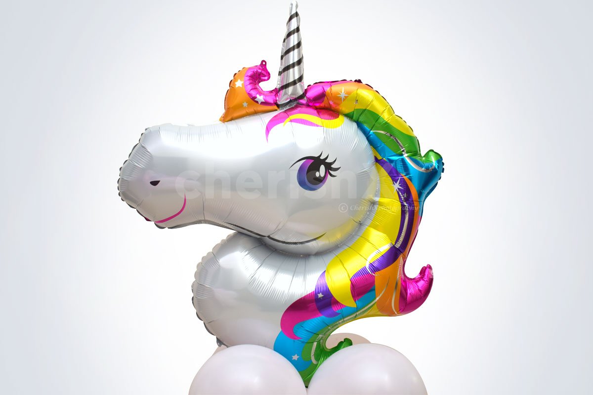 Big Unicorn Face Foil Balloon