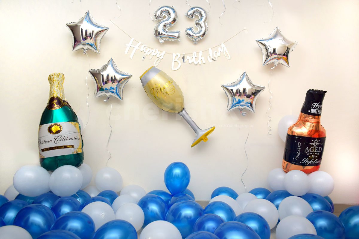 Blue Balloon Decor for Birthday Boy | Hyderabad