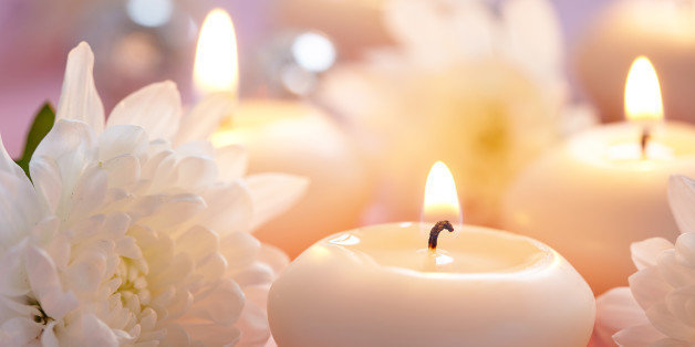 white flowers and candles decoration
