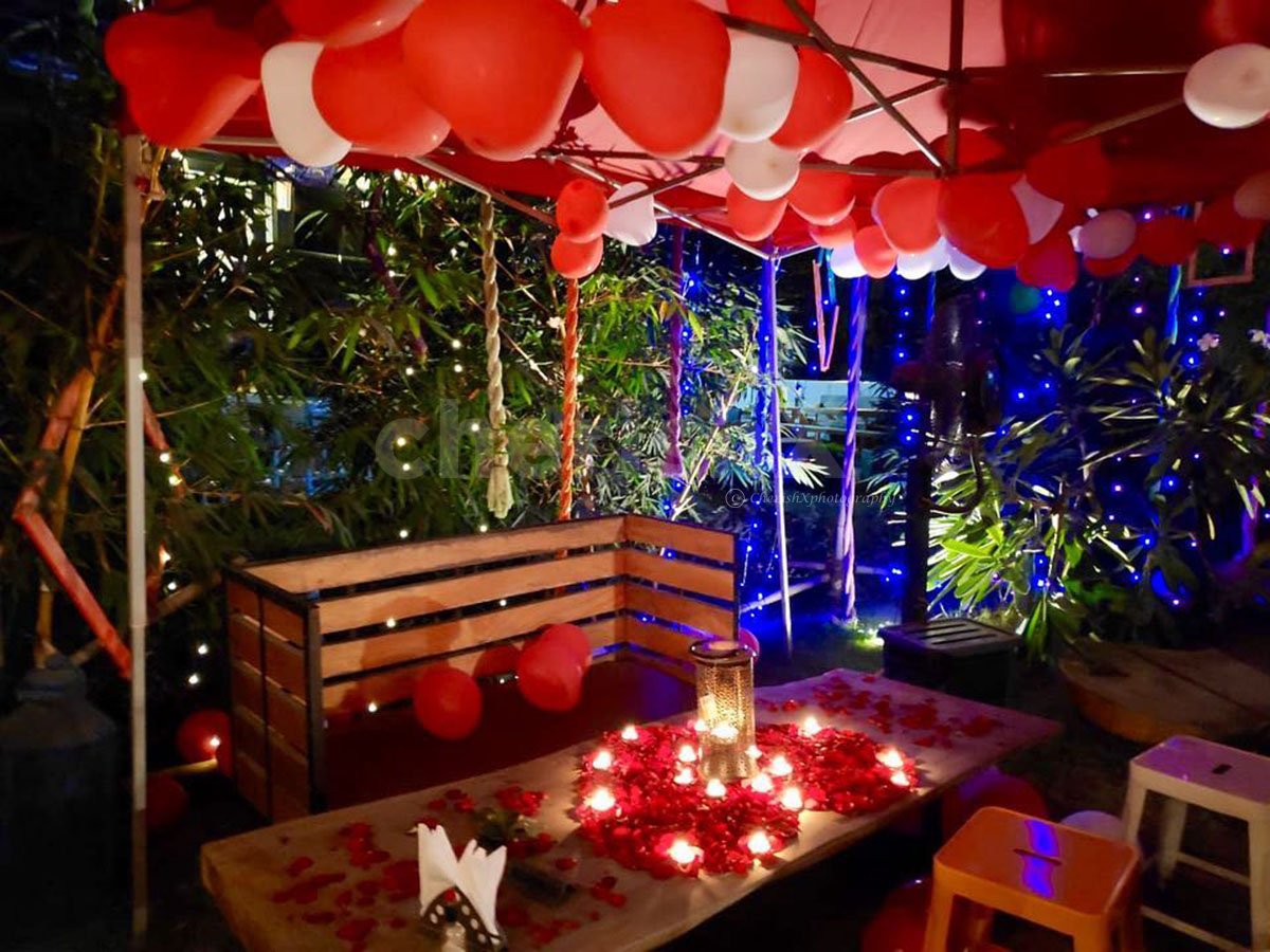 Romantic Candlelight Lunch/Dinner In A Gazebo in Vadbhan Pune