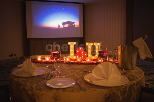 Private Dining Experience with Movie Setup at Radisson, Udyog Vihar
