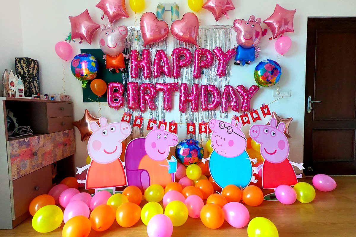 Peppa Pig Theme Party Decorations in Delhi, NCR