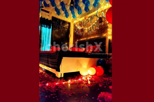 Balloon Decoration with Candles & Flower Petals in Bangalore