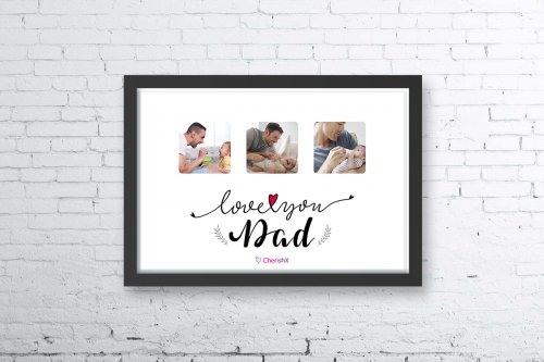 Love You Dad Wooden Photo Frame For Dad