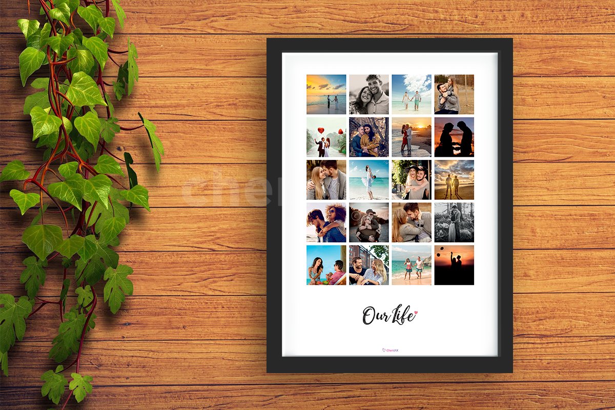 Personalised A4 Our Life Collage Photo Frame