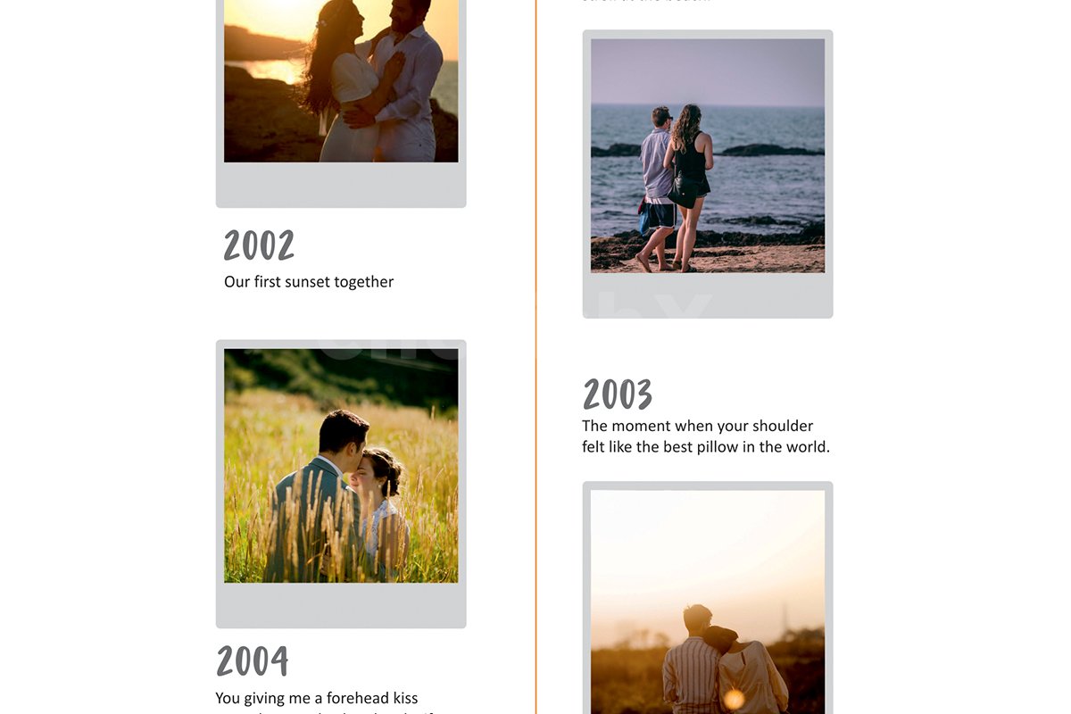 Personalised Relationship Story Photo Frame