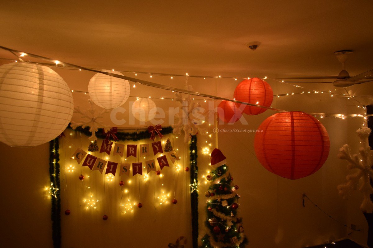 Paper Lantern and Fairy Lights Decorations for the Room