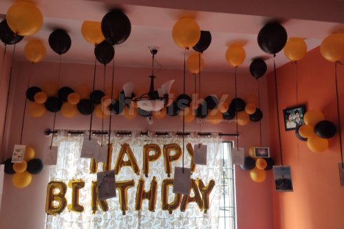 Birthday Decoration at Home with Balloons