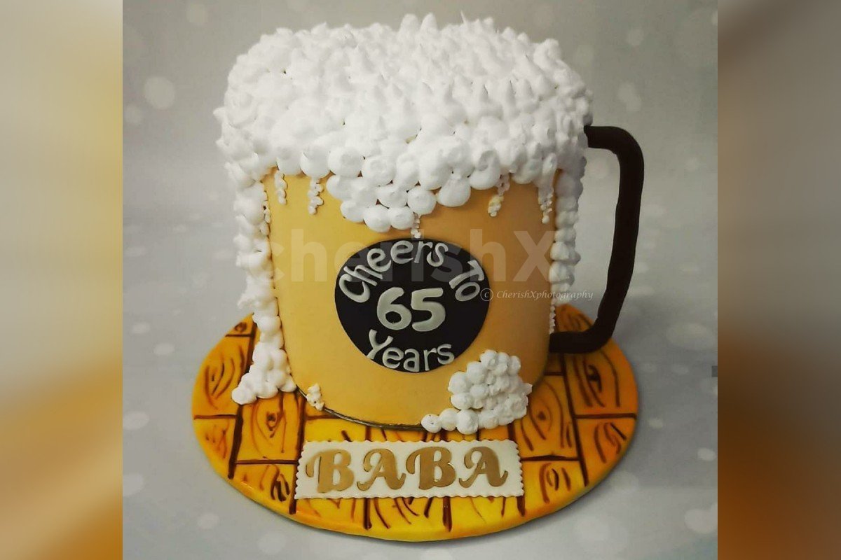 60th Birthday Beer Cake | Birthday beer cake, Beer birthday, Beer cake