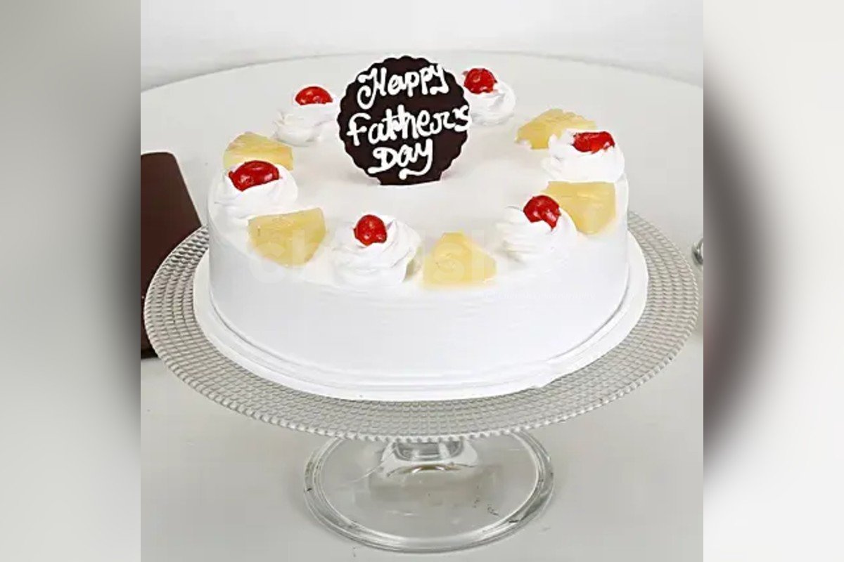 Order Fathers Day Pineapple Cake Online Free Shipping in Delhi ...