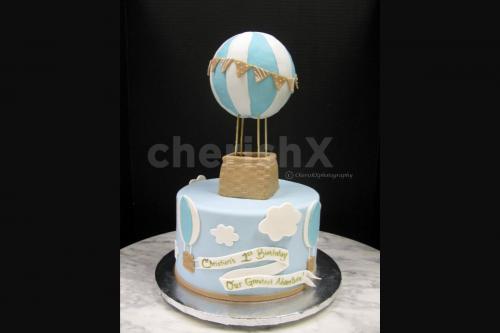 Tasty Designer Cake In Hot Air Balloon Theme 