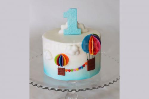 Hot Air Balloon Tiered Cake - Classy Girl Cupcakes