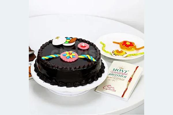 Rakhi Designer Truffle Cake (Half Kg)