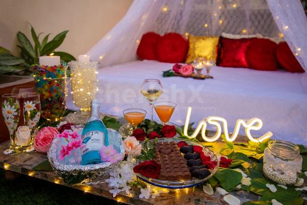 Rooftop romantic cabana dinner by cherishx