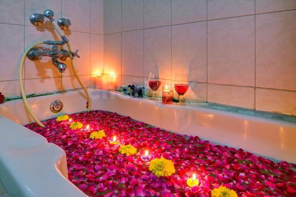 Romantic Stay in a honeymoon suite with a candlelight dinner and decorated bathtub by cherishx