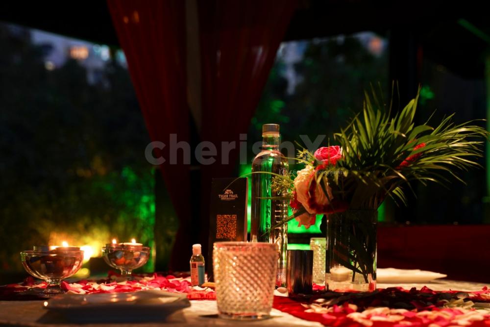 Gazebo Candle Light Dinner consists of a beautifully decorated Table to give a romantic feel
