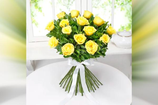 Bunch of 15 Yellow Roses