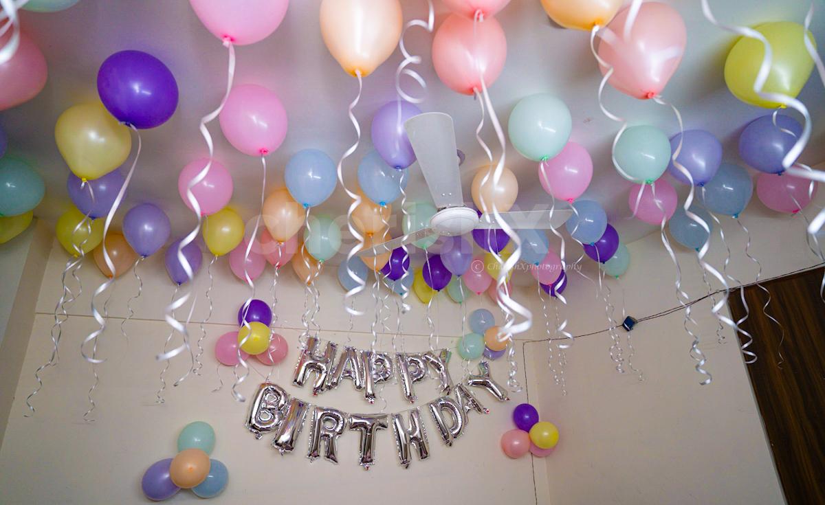 Pastel Balloon Decoration Surprise with colorful balloons Kanpur
