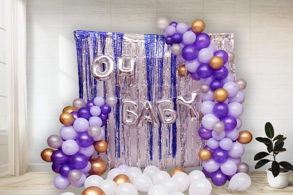 Purple Baby Shower decoration