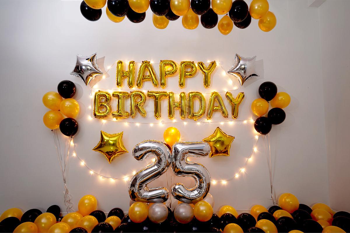 Add on to your party this eye-appealing Birthday balloon room decoration.