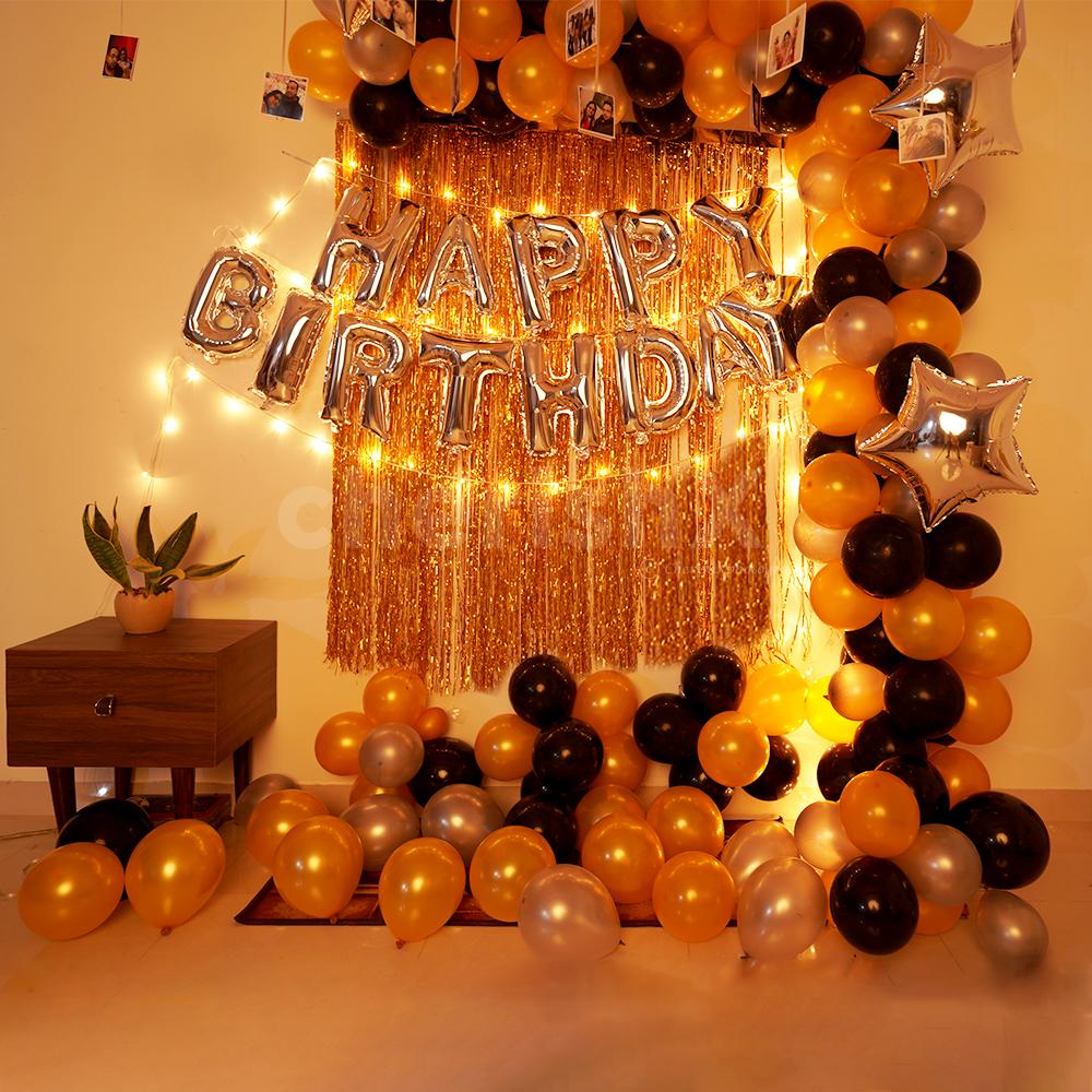 Get Fancy With This Glorious Black And Golden Birthday Decor And 