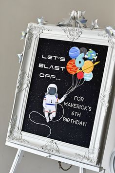 Add a space themed welcome board
