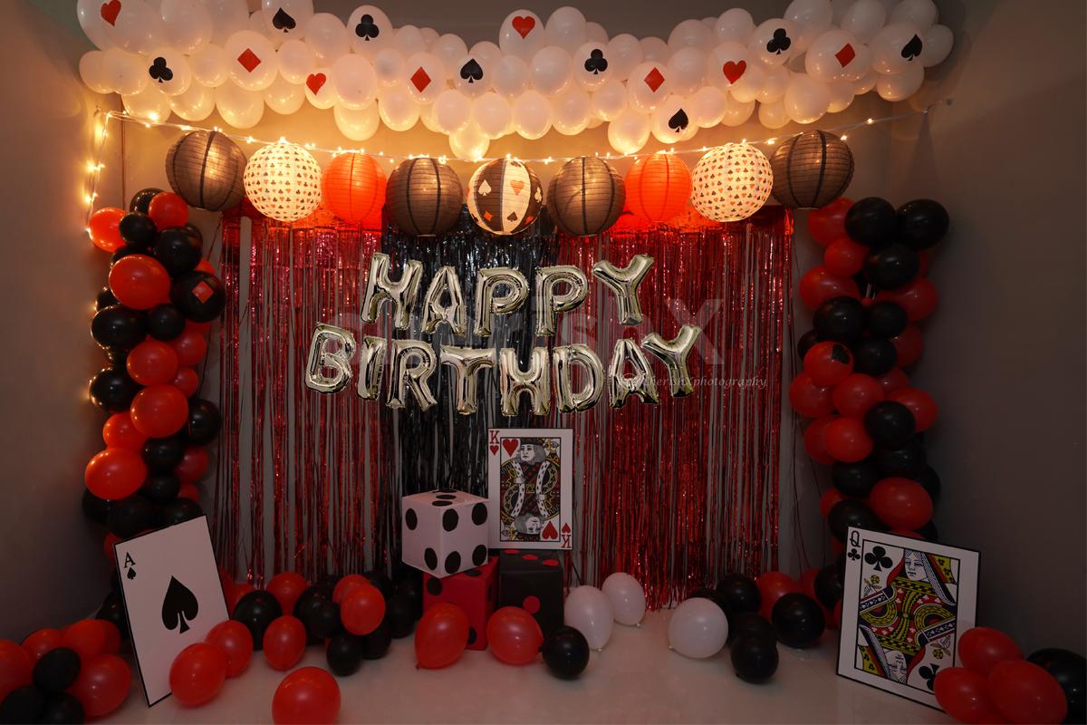 Premium poker theme decor for Diwali parties. #CardParty