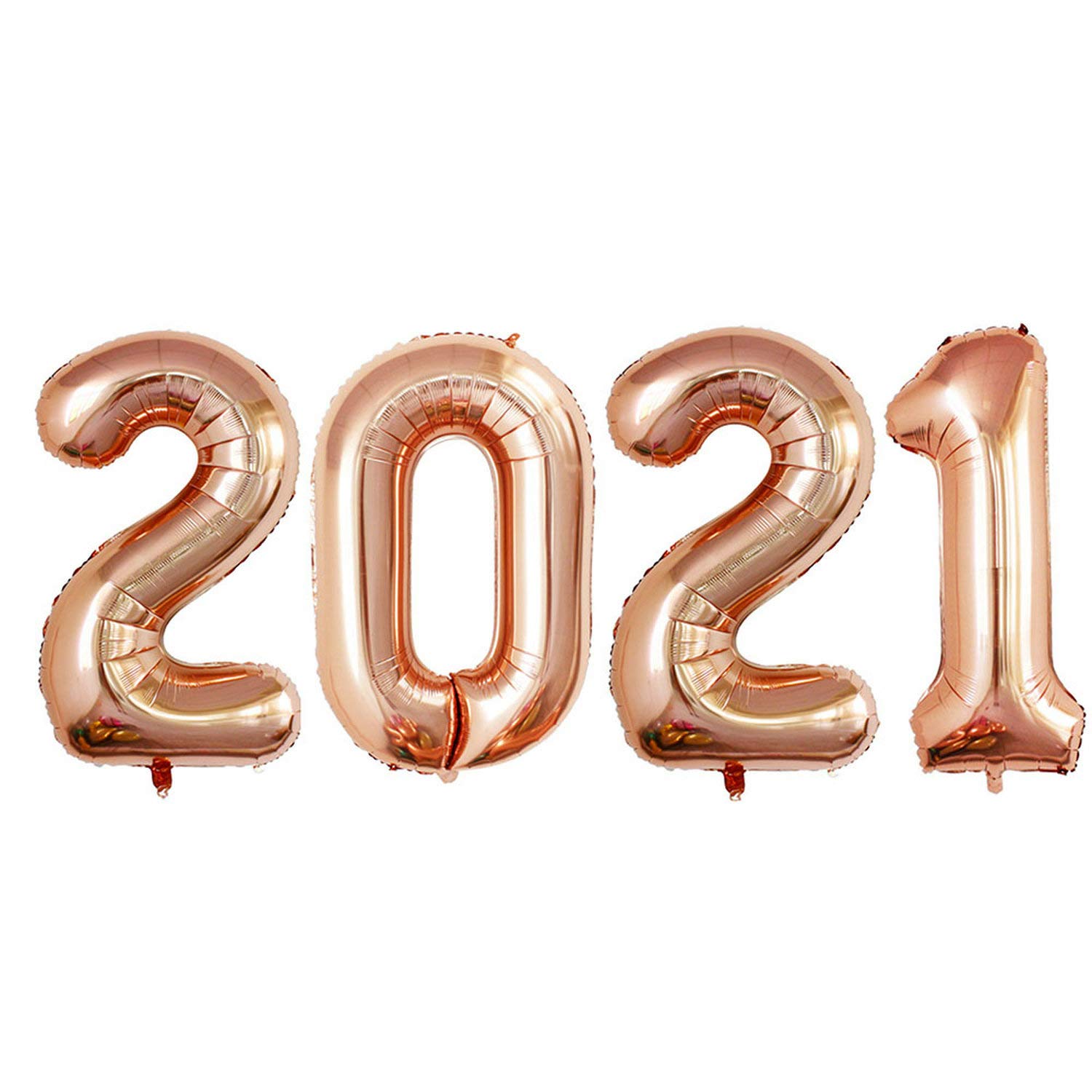 Add Rosegold 2021 digit foil balloon