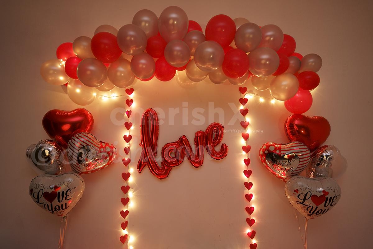 Make your special one feel more special with this balloon love XO Wall decor in Bangalore