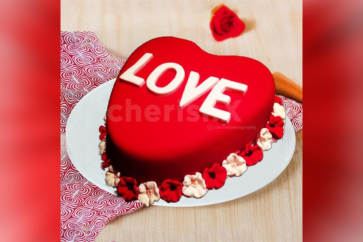 Order Flower Love Cake Online Free Shipping in Delhi, NCR ...