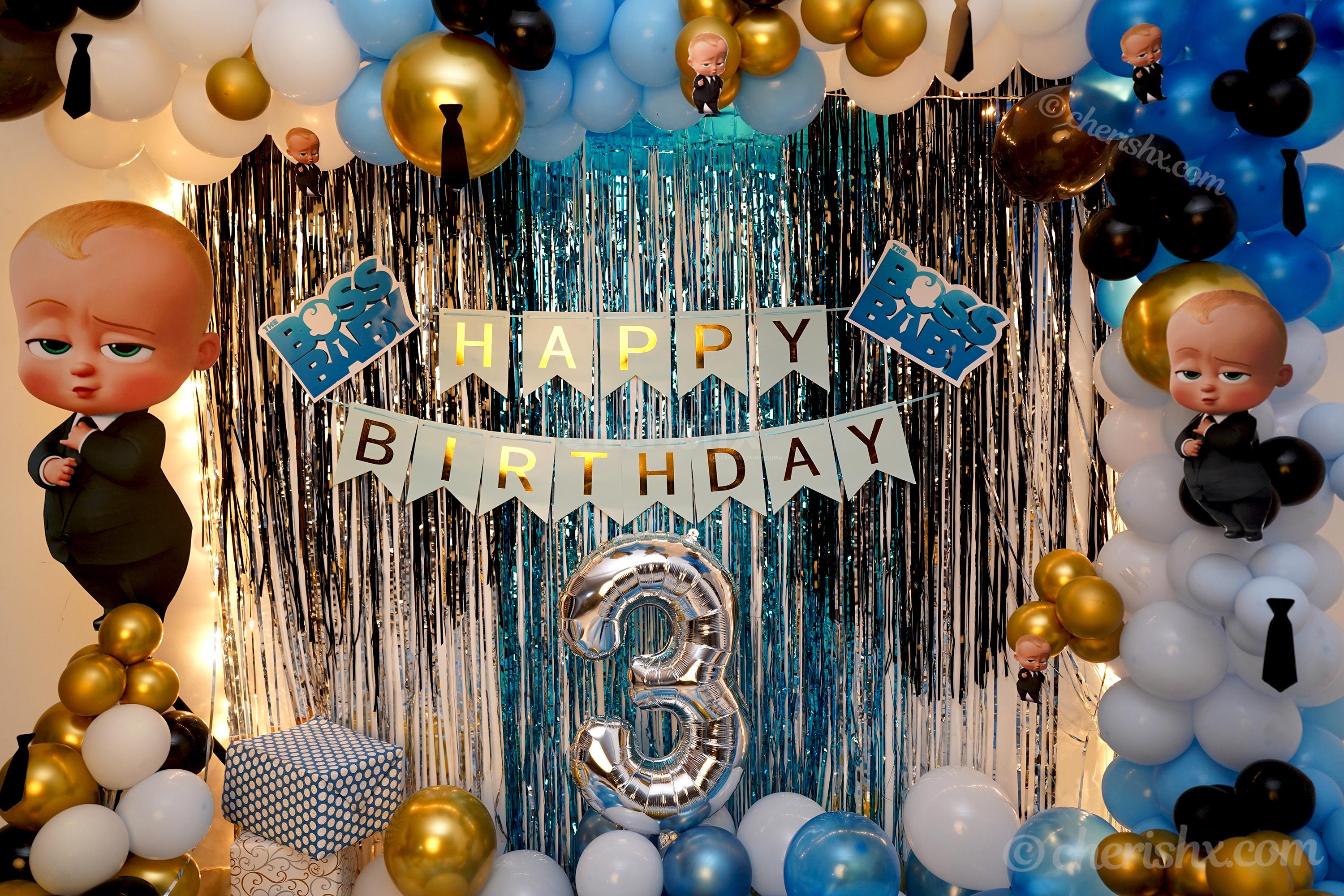 Let your child have a wonderful party by booking CherishX's Boss Baby Theme Decor