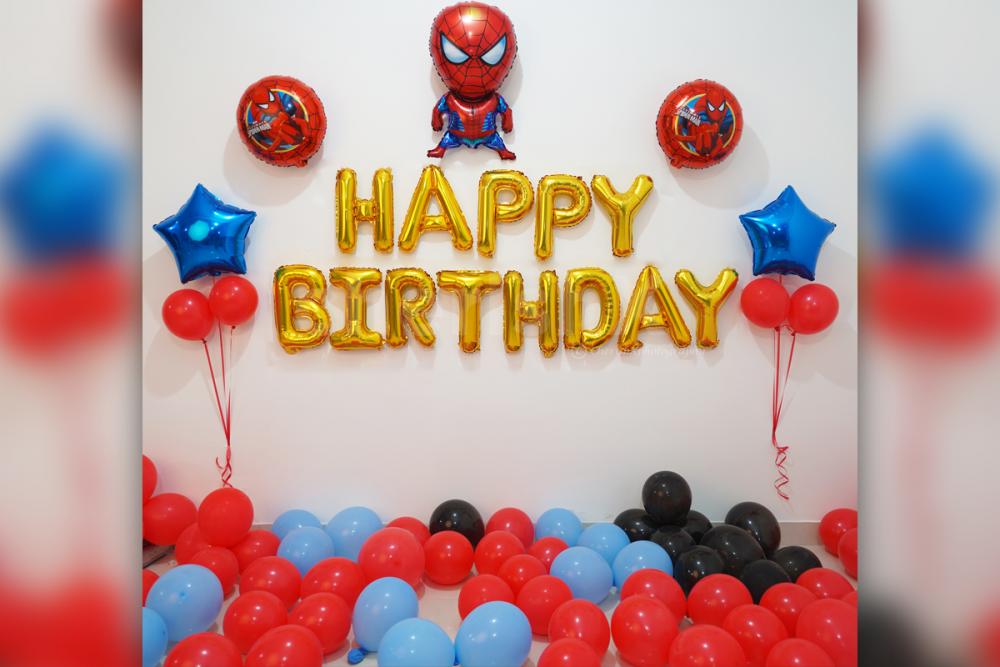 Make a photo background for your child's birthday with this fascinating Spider Man Birthday Surprise Decor!