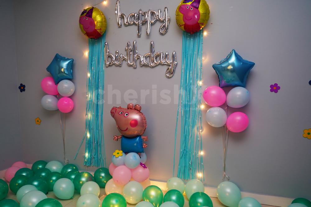 Planning your kid's birthday party? Book this adorable CherishX's Peppa Pig Surprise Birthday Decoration!