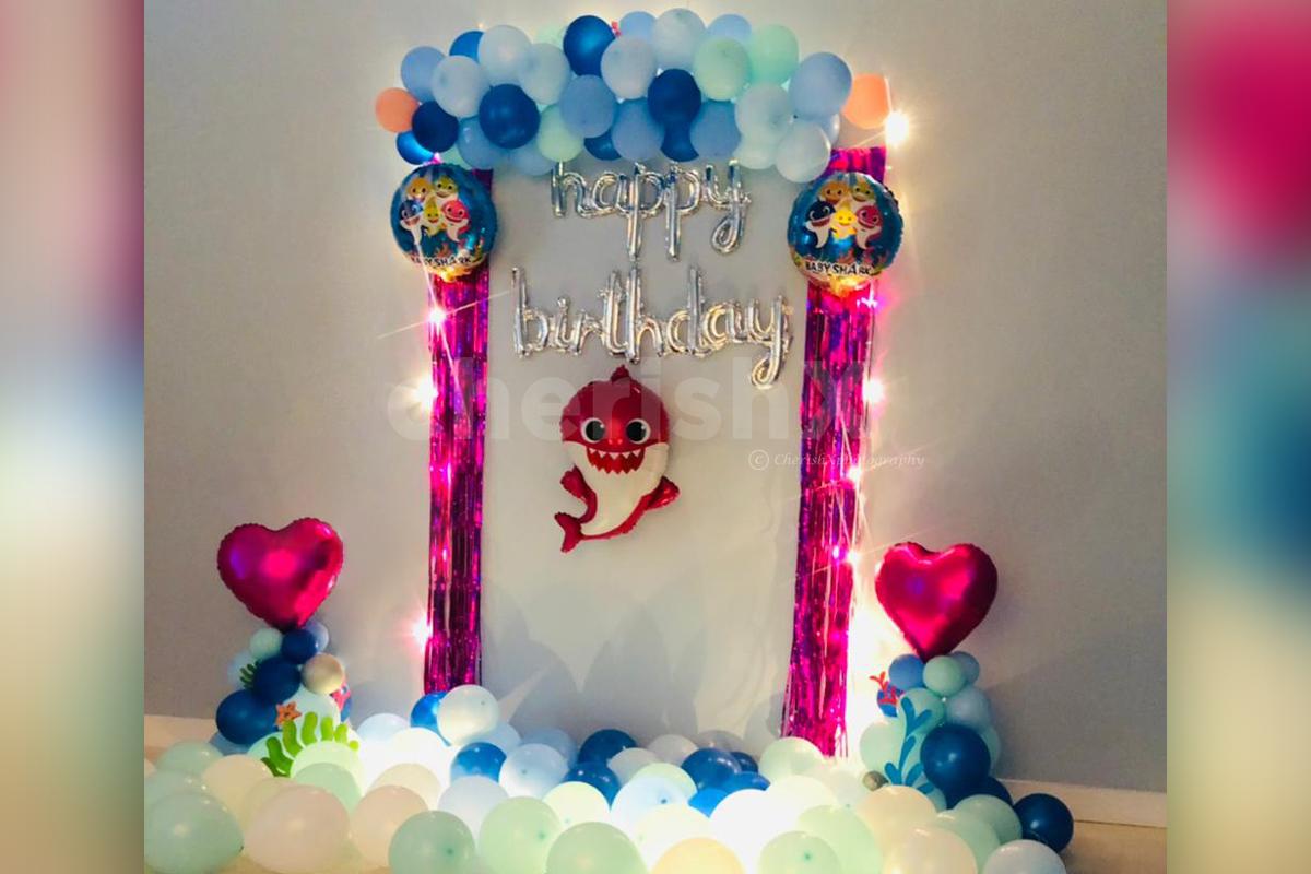 JOYMEMO Half Birthday Decorations Blue for Boys Half Year Happy 1/2 Birthday  Banner Cake Topper Half Way to One Balloons for 6 Months Party Decorations  | Lazada Singapore