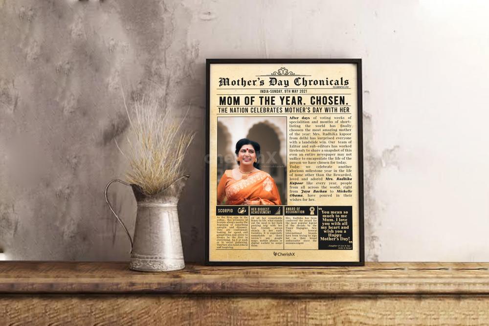 Special newspaper feature gift idea for  mother's day