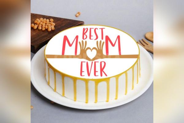 Buy Mother's Day Gifts Online or Send a delicious "Best Mom Ever"  Photo Cake anywhere in Delhi, Gurgaon, Noida, NCR, Bangalore, Jaipur