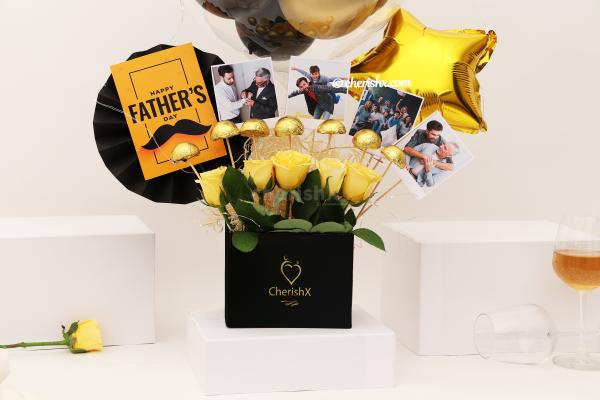 Gift your father a beautiful Black & Gold Father’s Day Bucket!