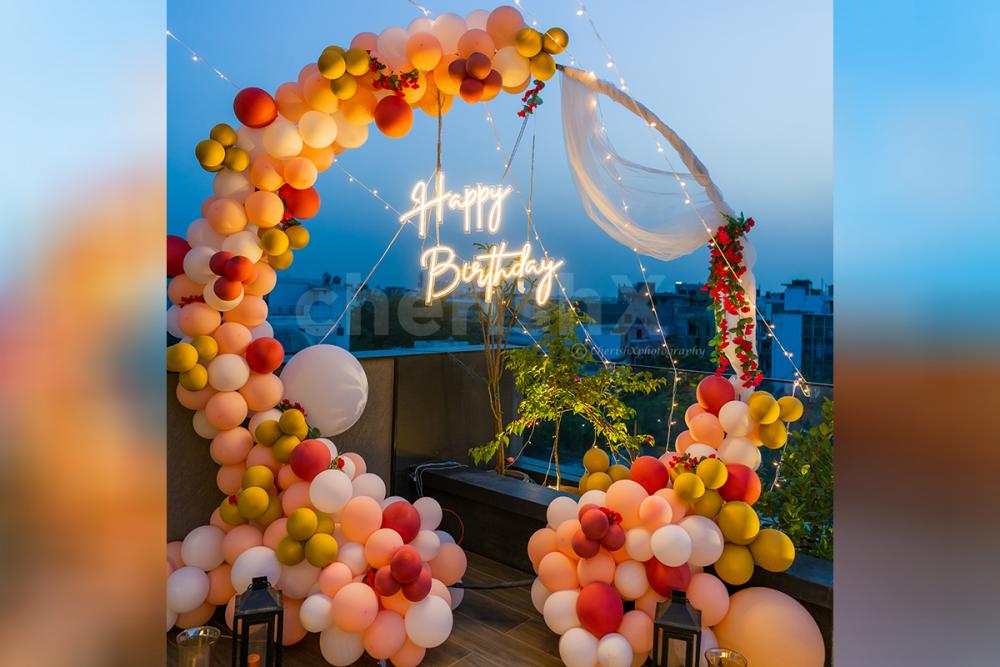 Happy Birthday Neon Lights Decor for a perfect Birthday Party | Kolkata