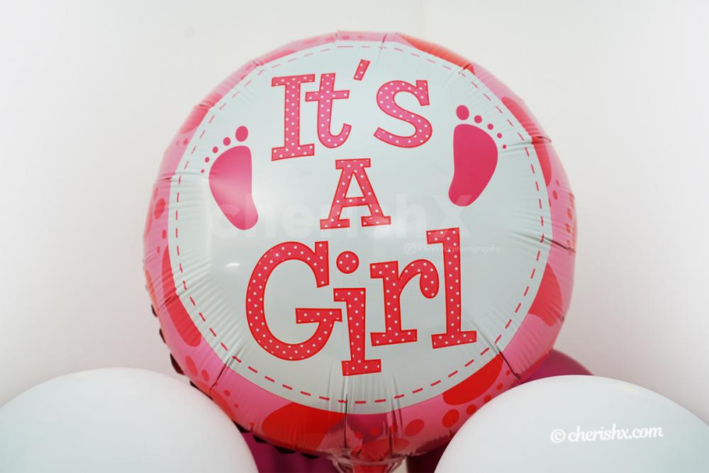 Make the corners of your room brighter with CherishX's It's a girl balloon bouquet