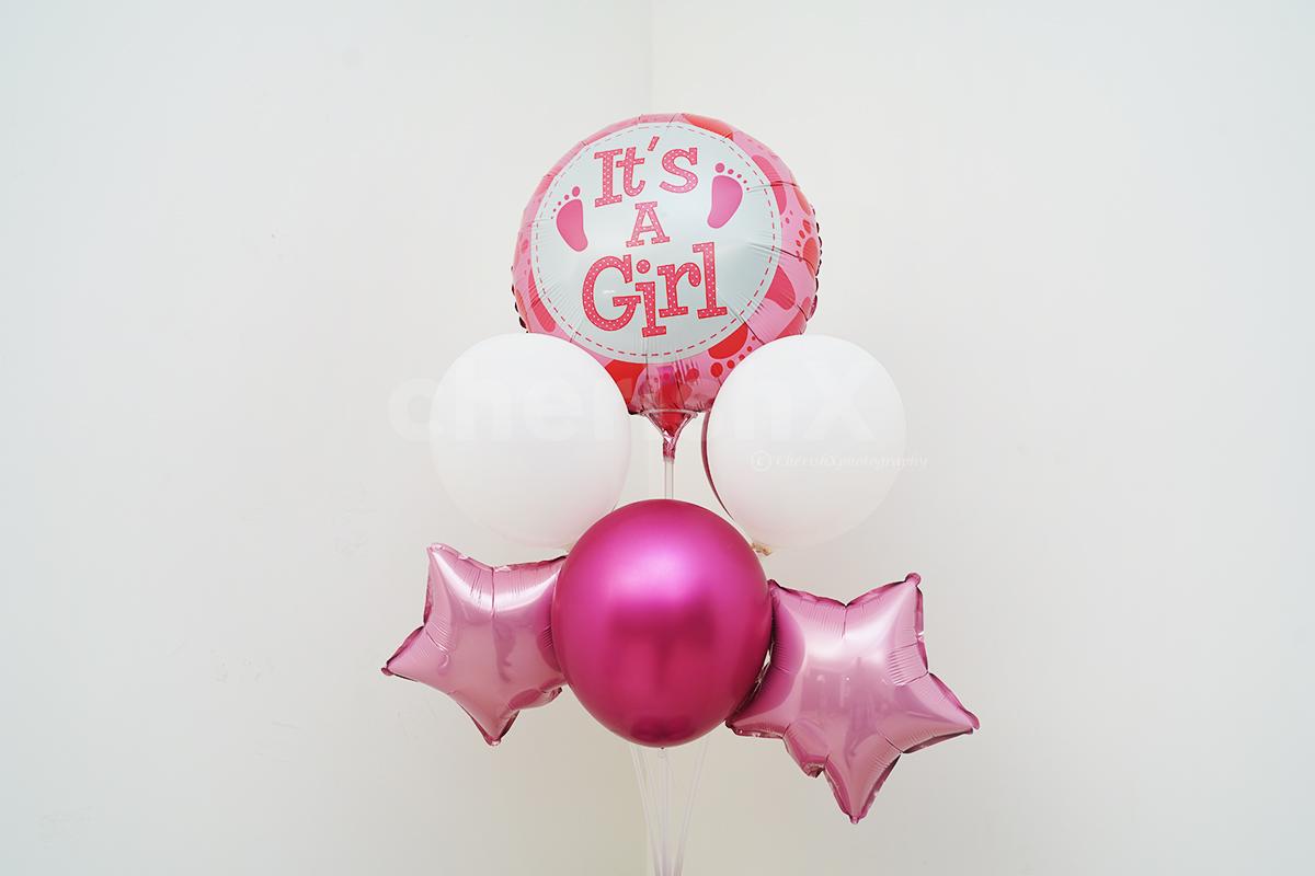 'It's a Girl" Printed Pink Foil Balloon.