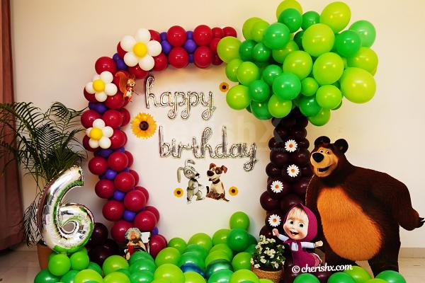 Masha And Bear Theme Birthday Decoration For Your Kids Theme Party