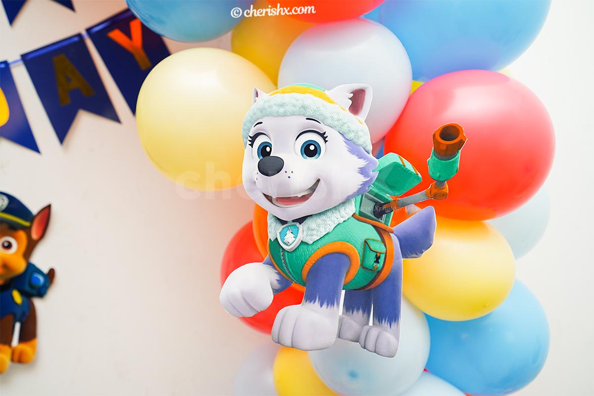 Cut-out of the character of PAW Patrol; Rubble.