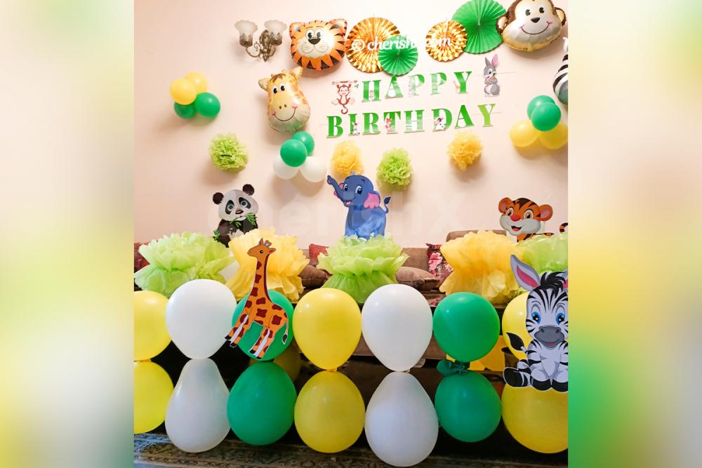Jungle Themed Birthday Wall Decoration by CherishX