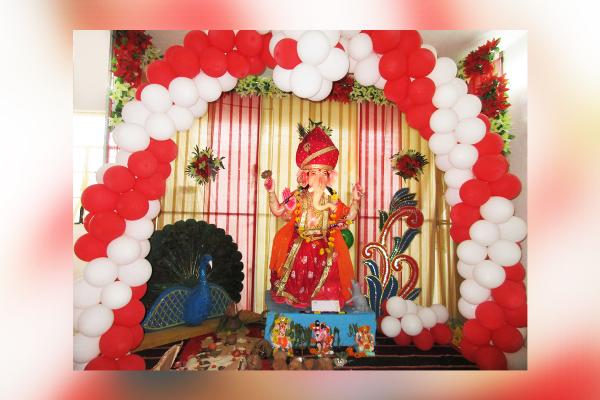 Elegant Pink Ganpati Puja Decor | Ganesh Chaturthi Decoration in Delhi NCR  | TogetherV