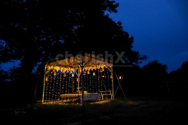A Gorgeous Dinner on the swing setup for you and your partner in kukas jaipur by cherishx